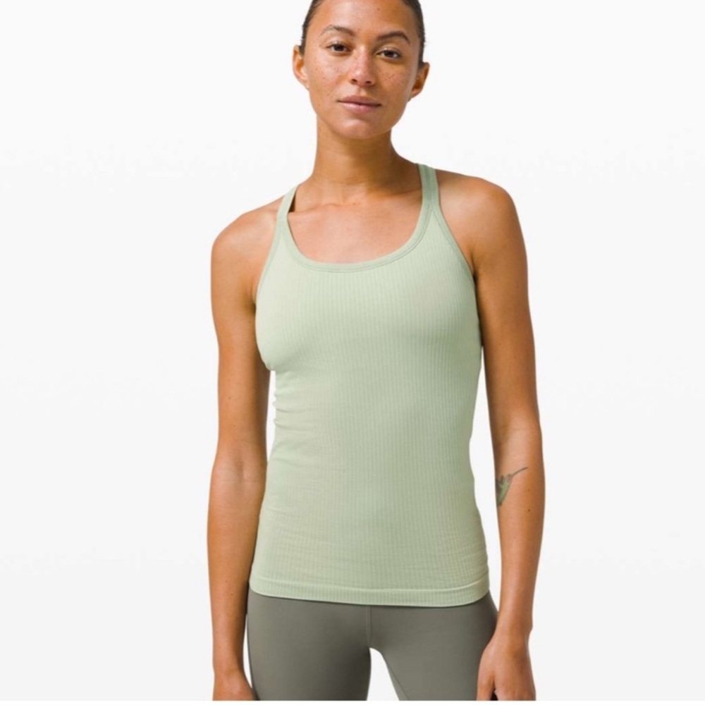 Lululemon Ebb to Street Green Fern size 6 - Lululemon Tank top lime green - Picture 7 of 10